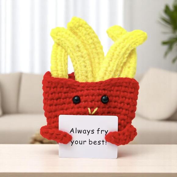 French Fry Plush – Positive Message Desk Buddy & Fast Food Encouragement Gift - Picture 6 of 6